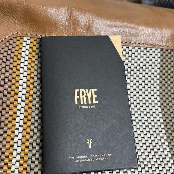 FRYE MELISSA LEATHER WOVEN STRIPED TOP HANDLE ZIP CROSSBODY SMALL TOTE BAG - Picture 14 of 14